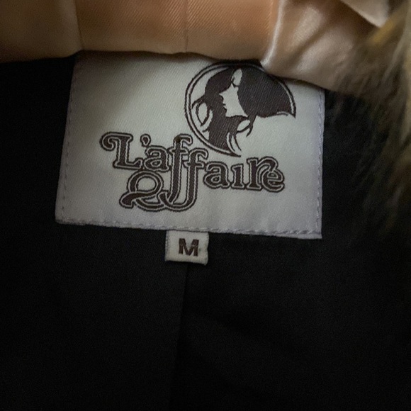 l'affaire brown faux fur jacket  size: m - Picture 4 of 8